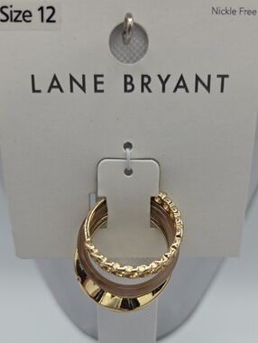 5 for $25! Lane Bryant Gold Tone Blush Multi Ring Set Size 12